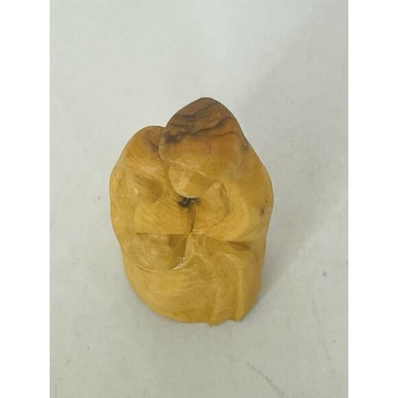 Holy Family Mary Joseph Jesus Carved Olive Wood Sculpture 6.25" - Picture 6 of 6